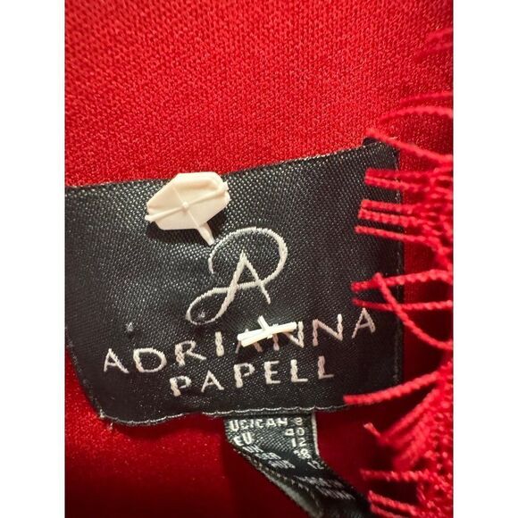 Adrianna Papell Red Lace Cocktail Party Dress Size 8 - Picture 4 of 7